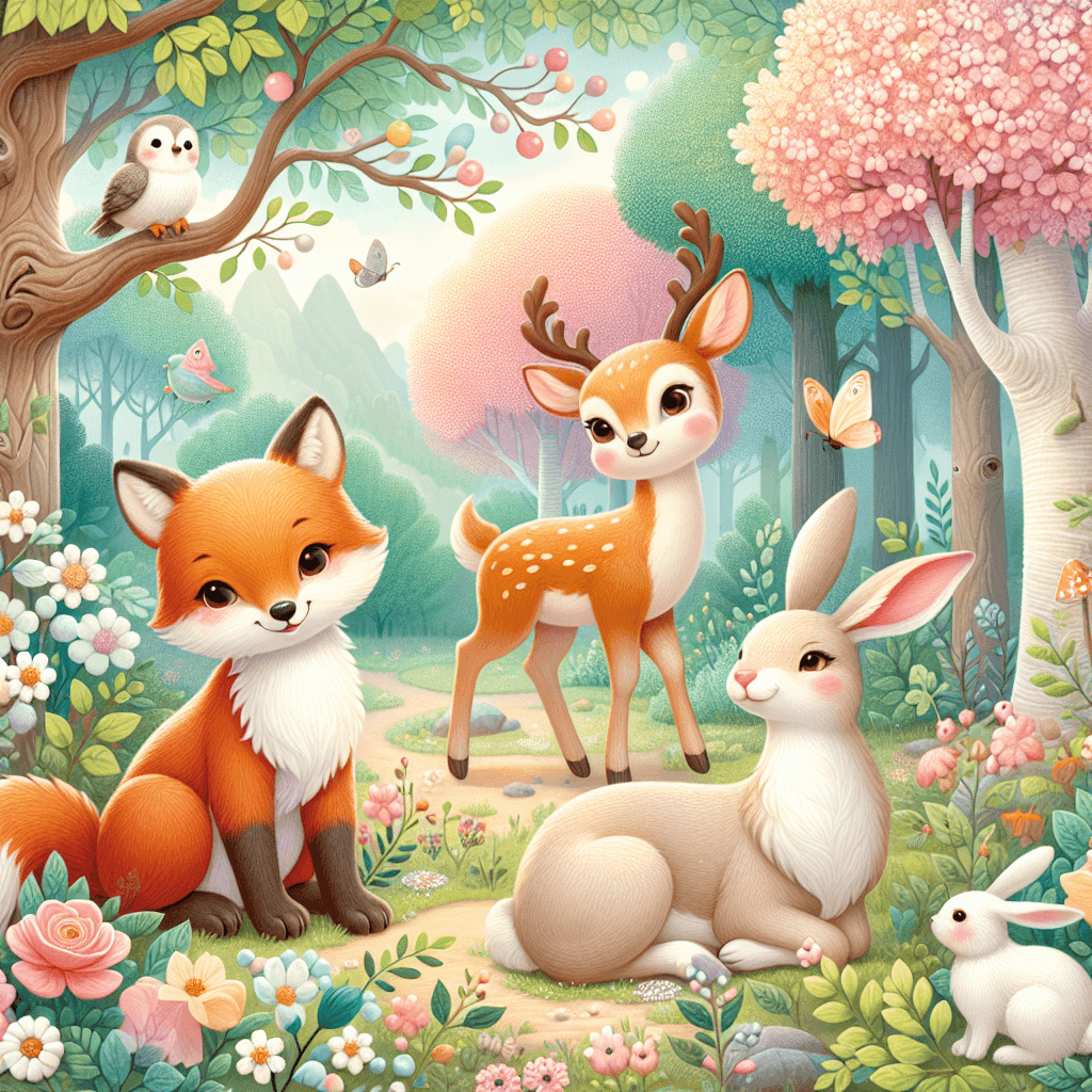 Cheerful Woodland Friends DIY Paint By Numbers