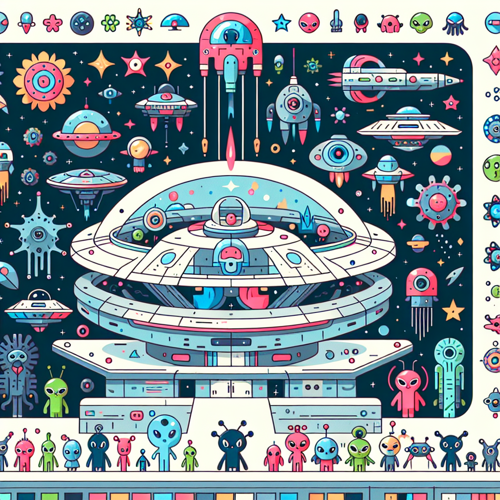 Alien Space Station Painting By Numbers Kit