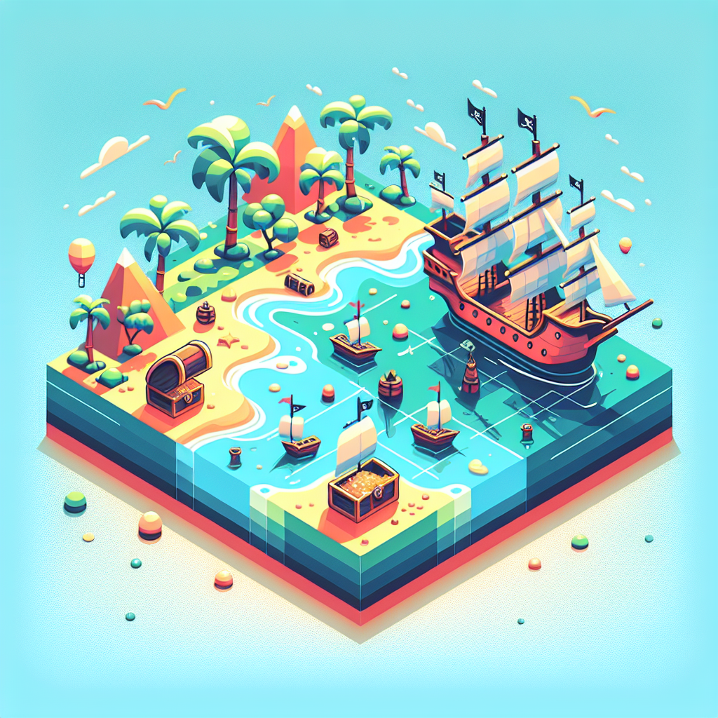 Adventure Island With Pirate Ships Paint By Numbers Art