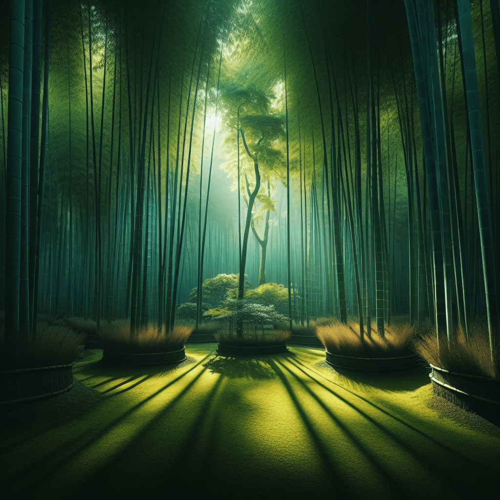 Calm Bamboo Grove Paint By Numbers