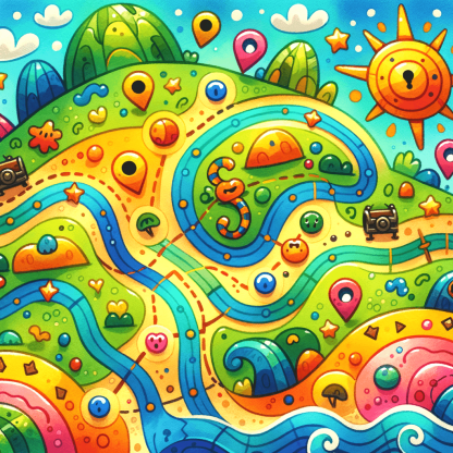 Charming Adventure Map Paint By Numbers Art