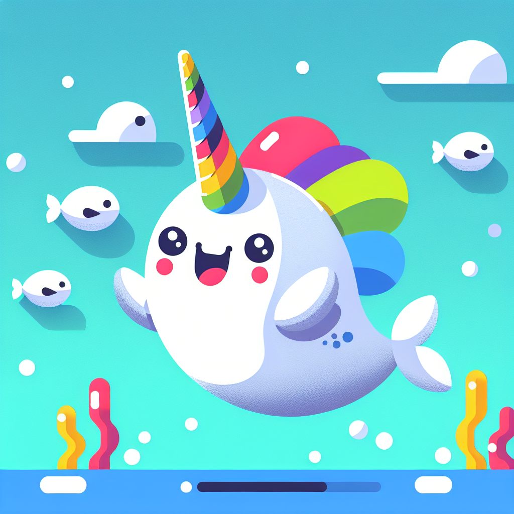 Rainbow Narwhal Adventure Painting By Numbers Kit