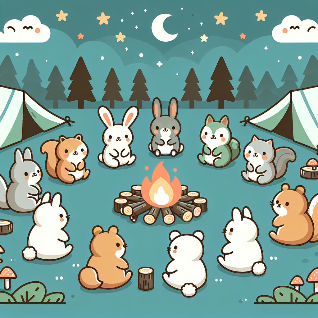 Cuddly Critter Camping Paint By Numbers