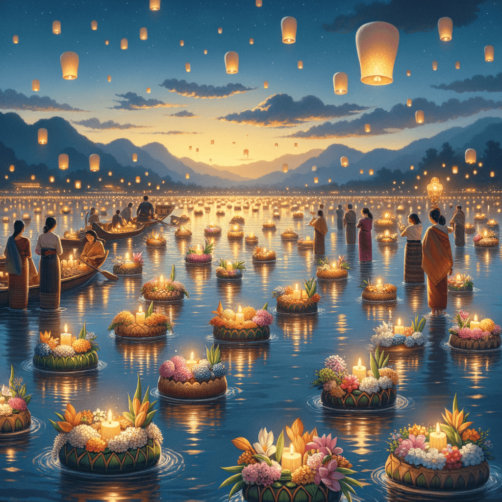 Loi Krathong - Thailand Painting By Numbers Kit