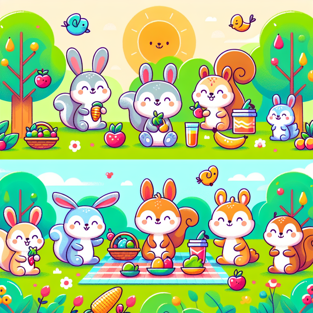 Playful Animal Picnic Paint By Numbers Art