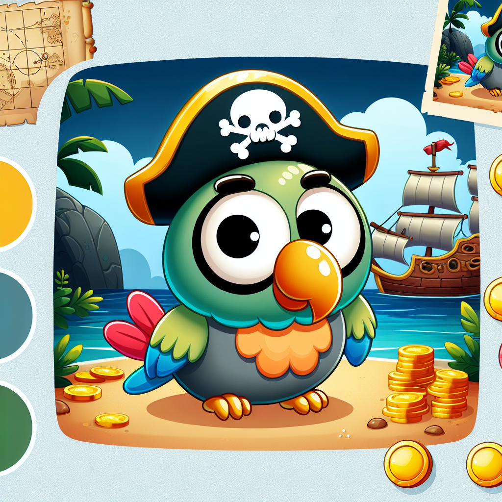 Pirate Parrot’s Treasure Trail Paint By Color