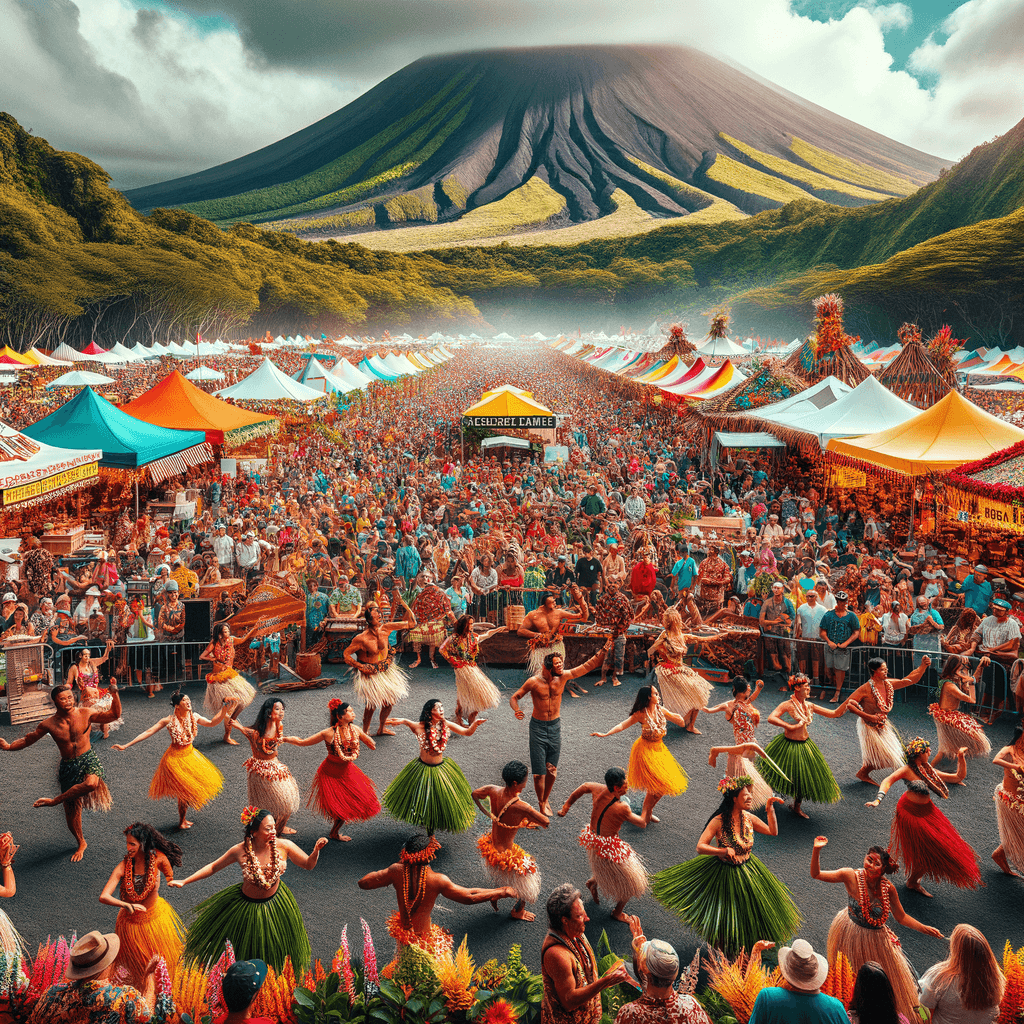 Pahoa Lava Festival - Hawaii, USA Painting Number Kit