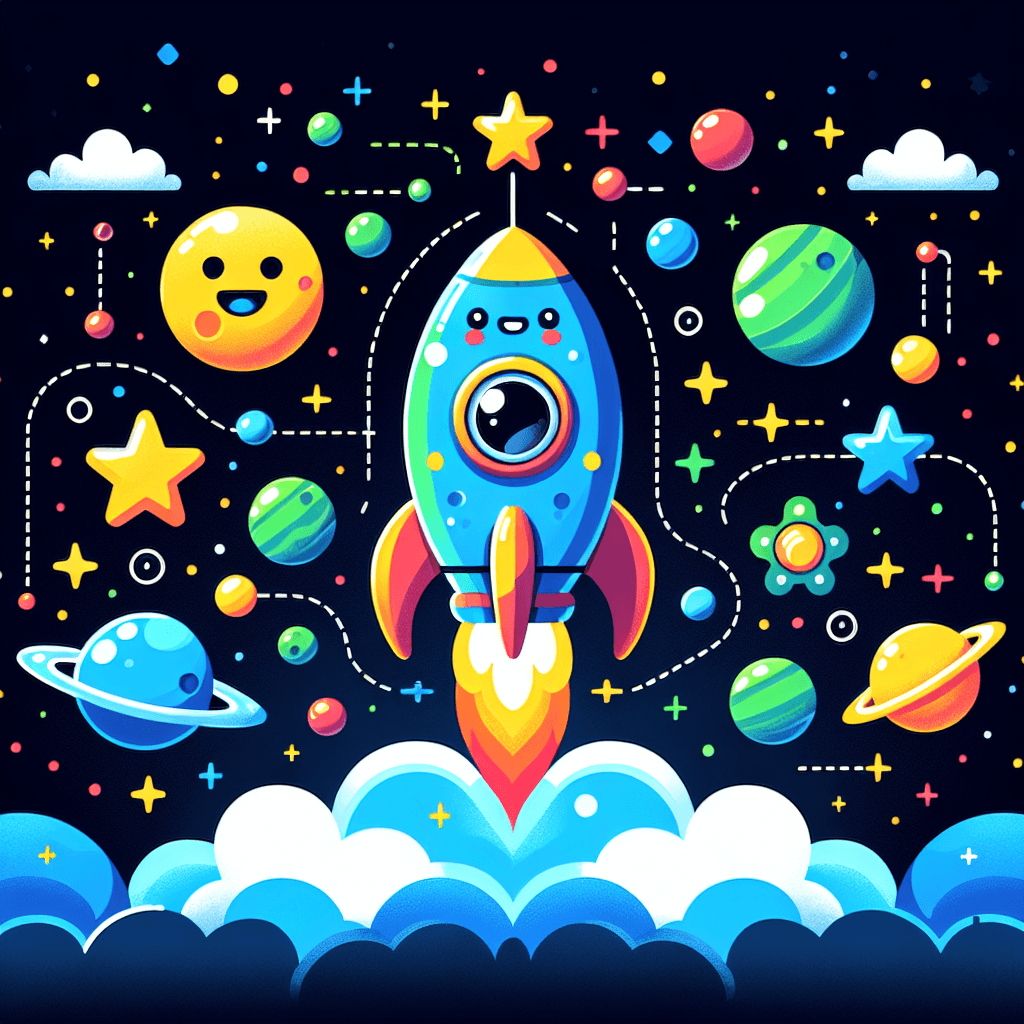 Creative Rocket Launch Paint By Numbers Art