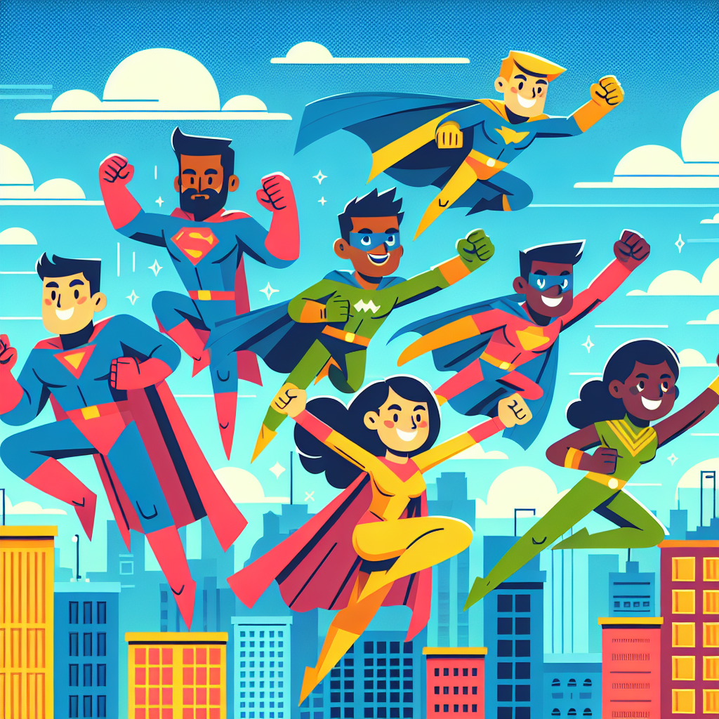 Joyful Superhero Adventure Number Painting