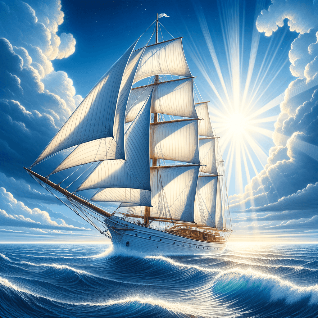 Sailing Through Sunlit Seas Painting By Numbers Kit