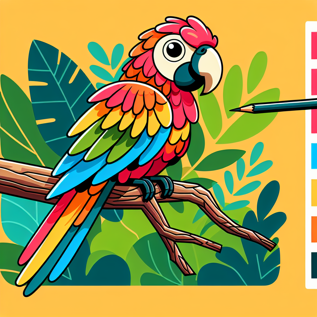 Vivid Parrot Paradise Painting Number Kit