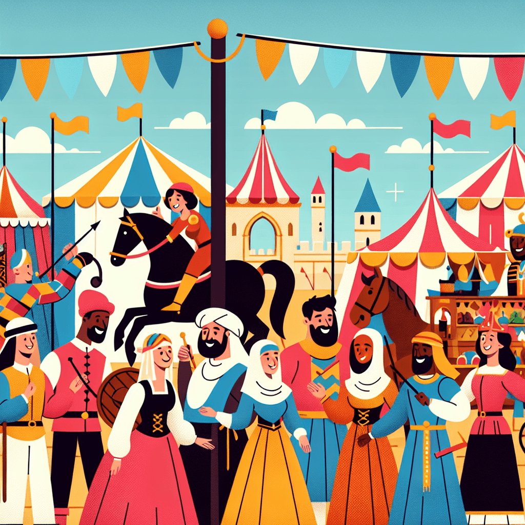 Medieval Fairground Fun DIY Paint By Numbers