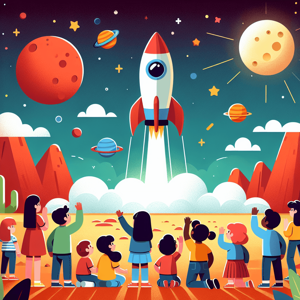 Rocketing To Mars Painting By Numbers Kit