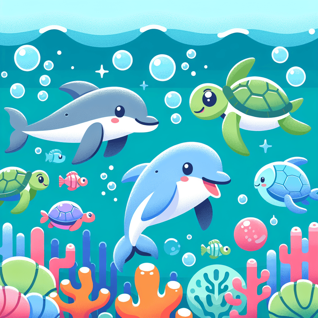 Happy Sea Creatures DIY Paint By Numbers