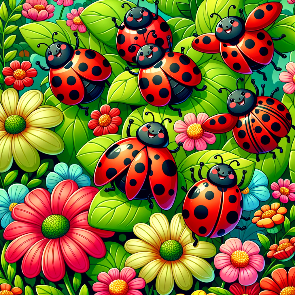 Dancing Ladybugs In The Garden Paint By Numbers Kits