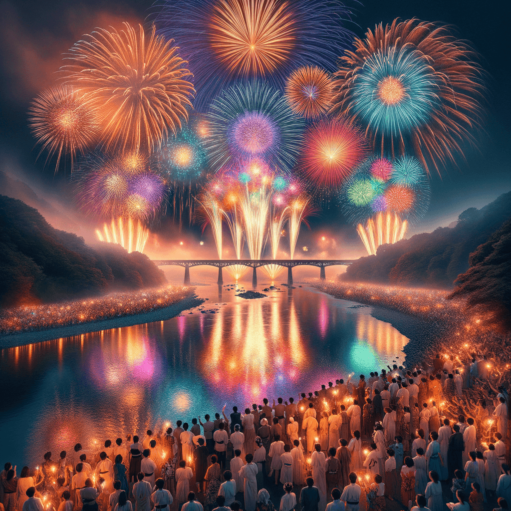 Omagari Fireworks Festival - Japan Painting Number Kit