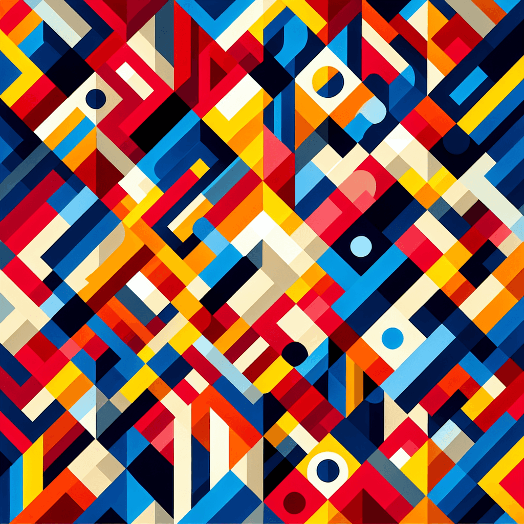 Modern Geometric Whimsy DIY Paint By Numbers