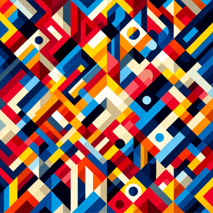 Modern Geometric Whimsy DIY Paint By Numbers