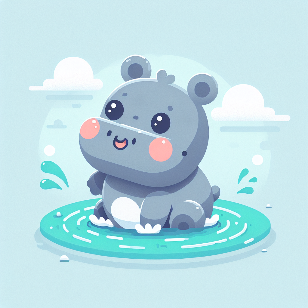 Hilarious Hippo Bath Time Painting Number Kit