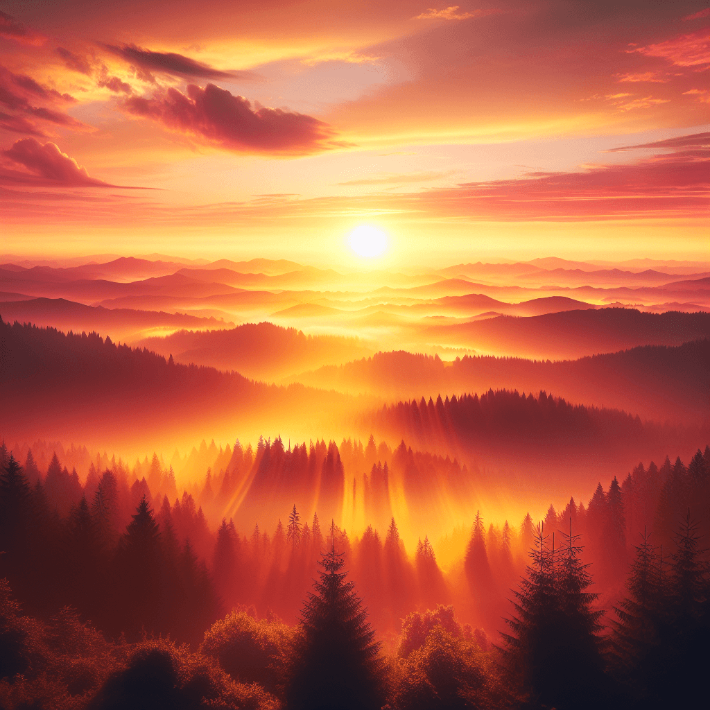 Golden Sunrise Splendor DIY Paint By Numbers