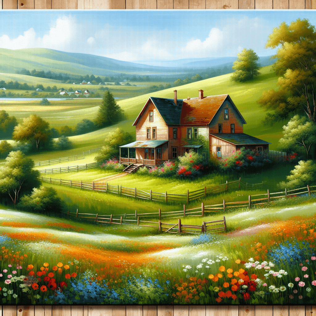 Charming Countryside Retreat Painting By Numbers Kit