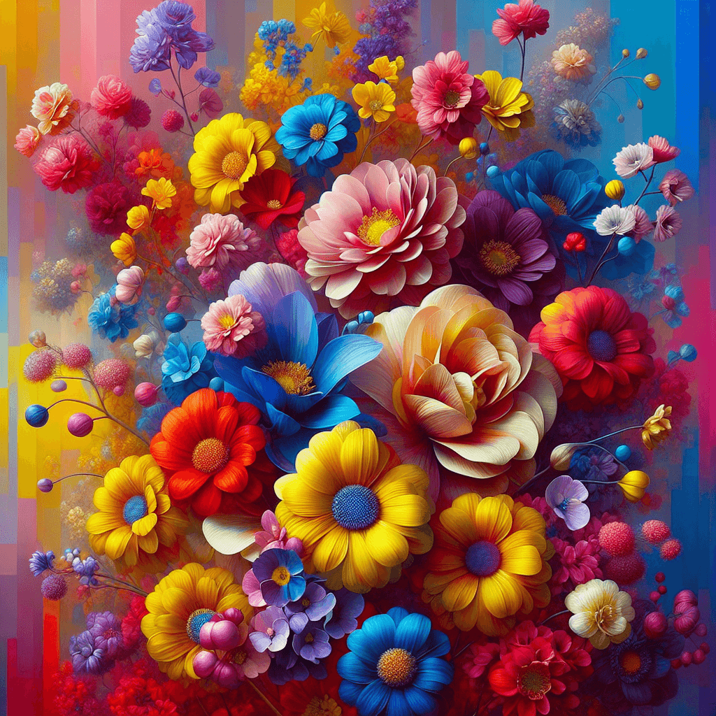 Vibrant Floral Harmony Painting By Numbers Kit