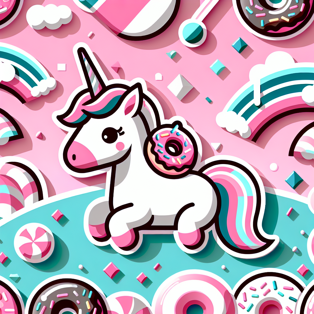 Sweet Donut Unicorn Numbered Painting Kits