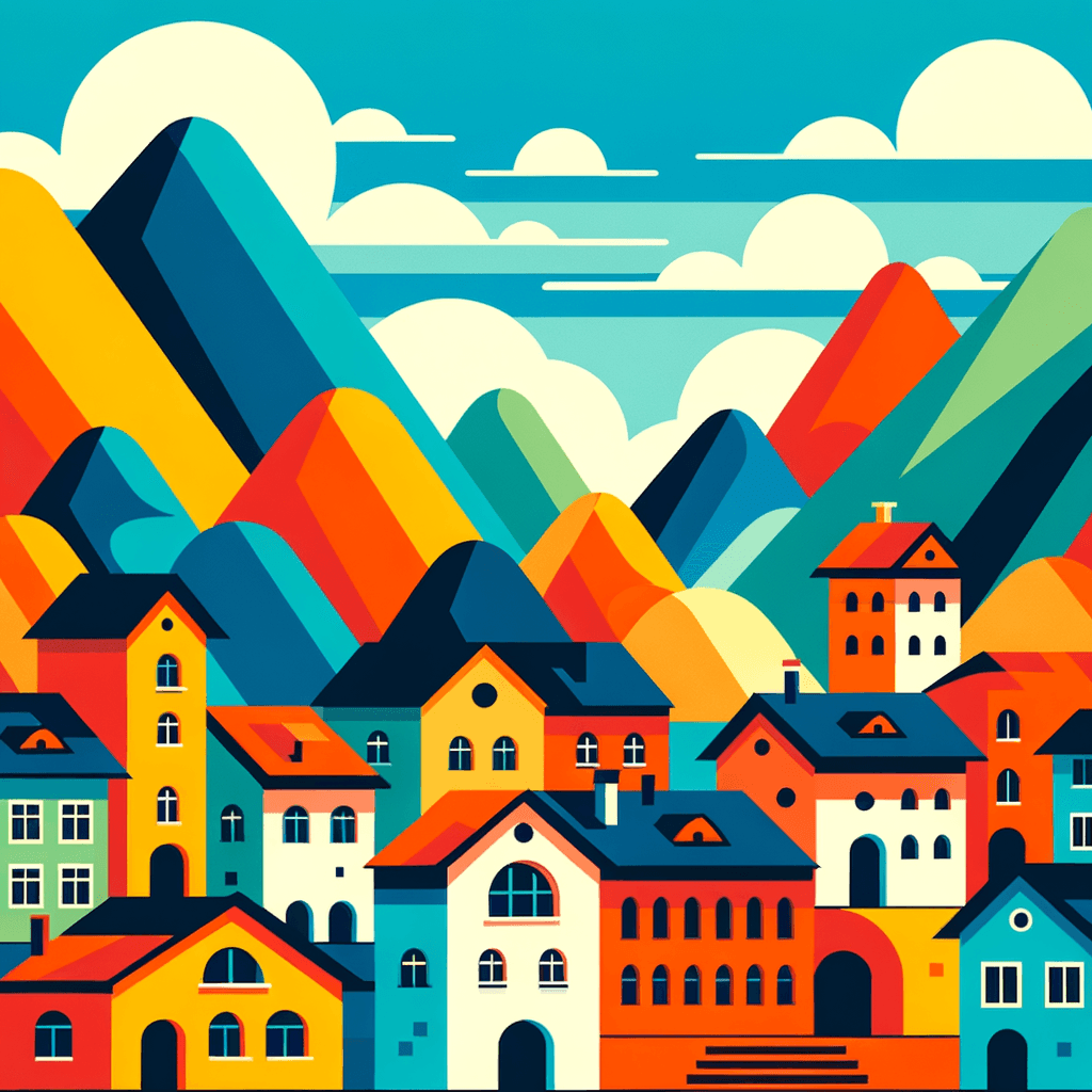 Mystical Mountain Village Paint By Numbers Art