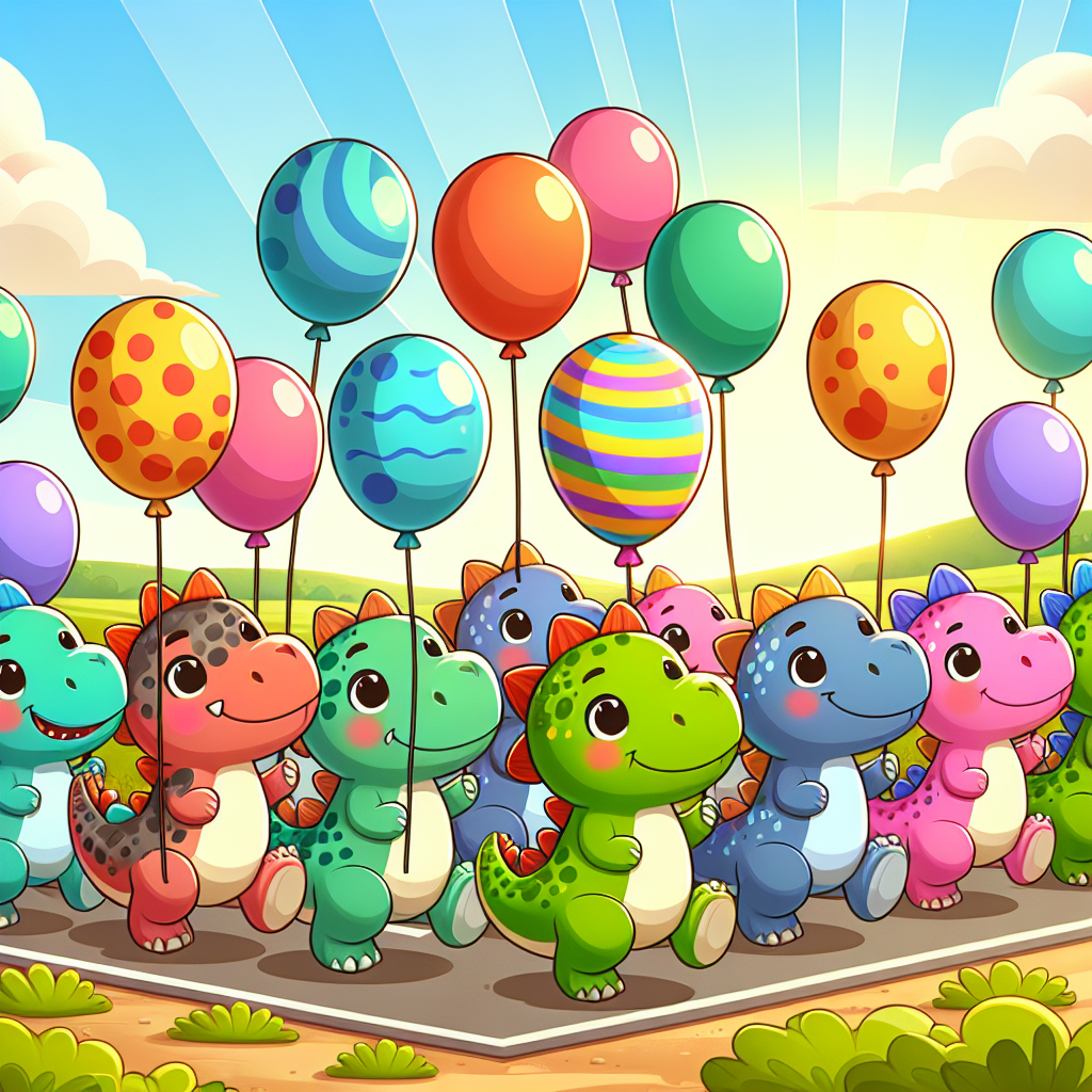 The Playful Dinosaur Parade Painting Number Kit