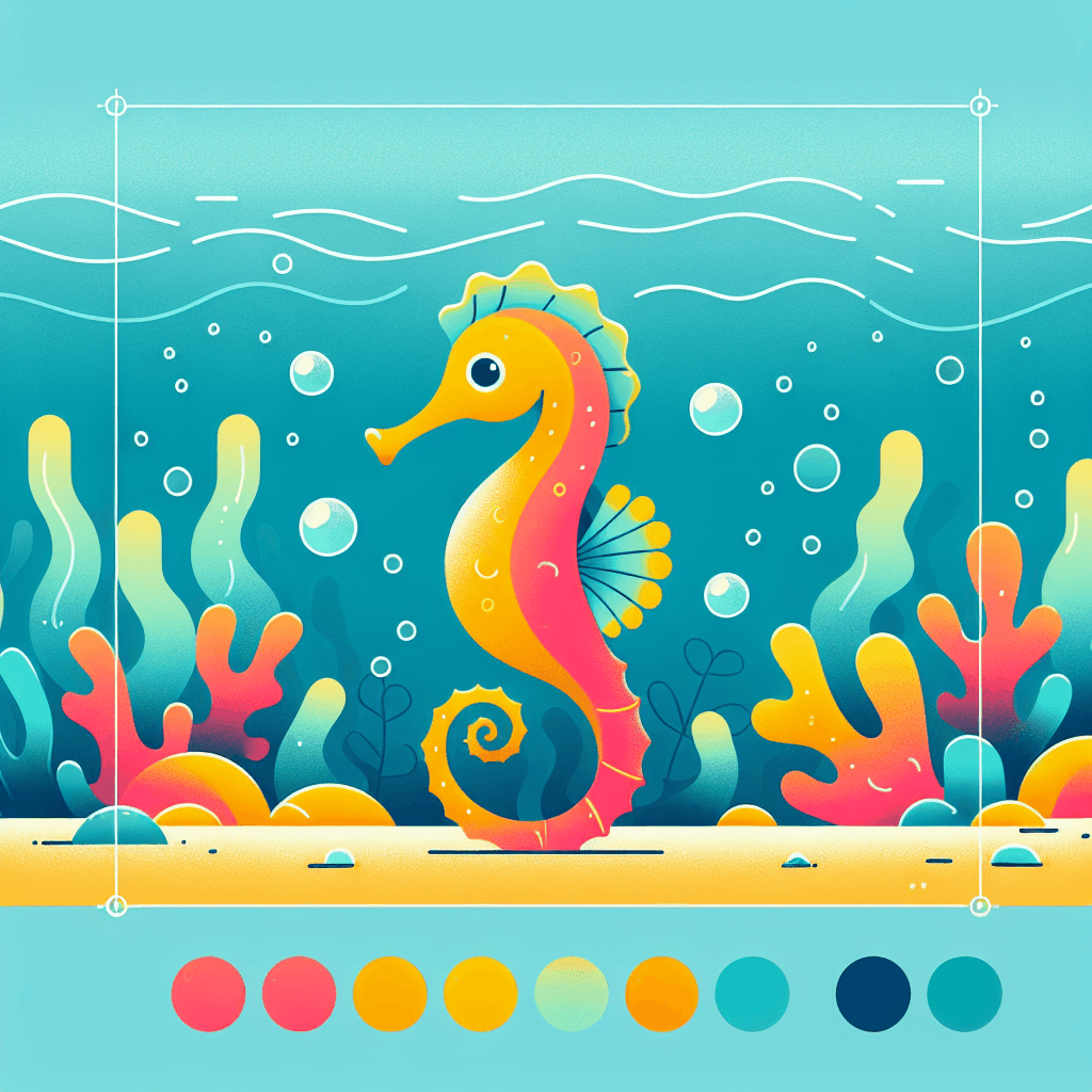 Shiny Seahorses Painting By Numbers Kit