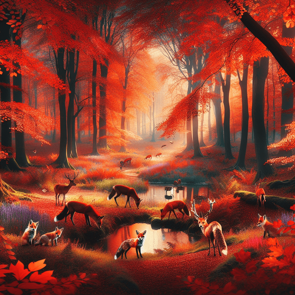 Autumn Woodland Gathering Paint By Color
