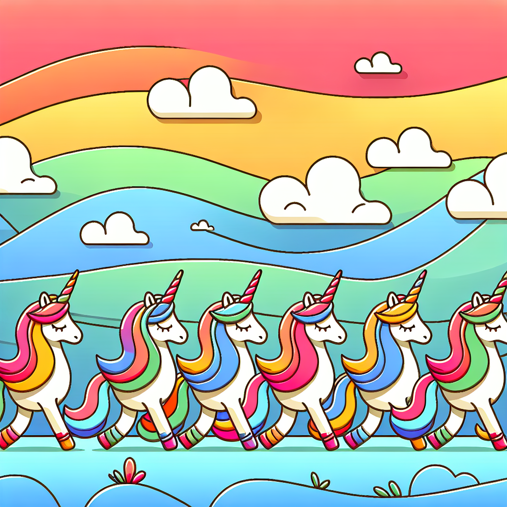 Dreamy Unicorn Parade Painting By Numbers Kit