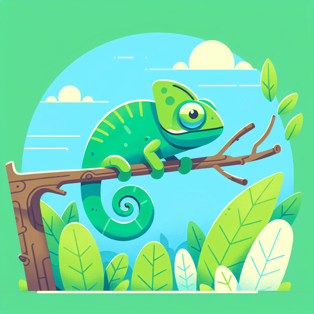 Charming Chameleon Change Number Painting