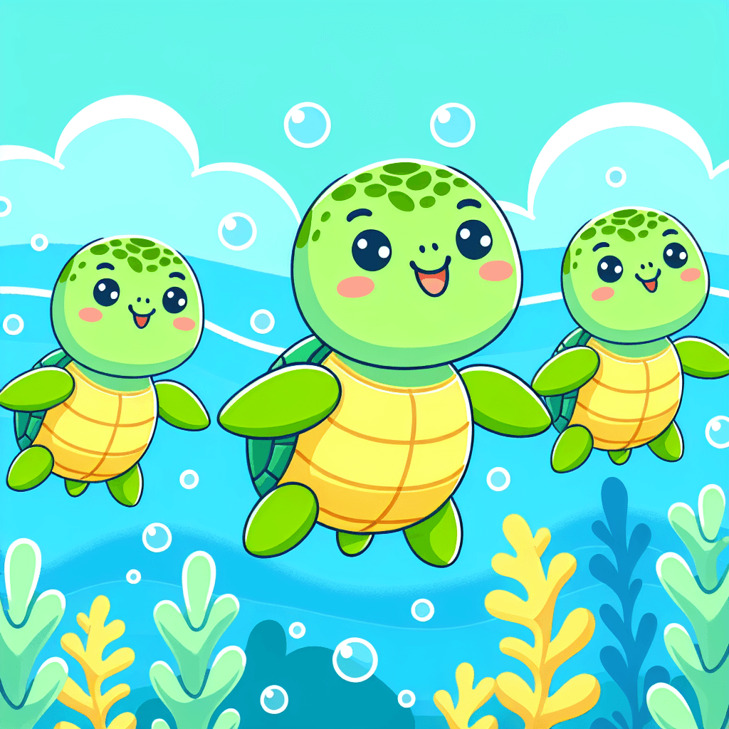 Adorable Turtles Painting By Numbers Kit
