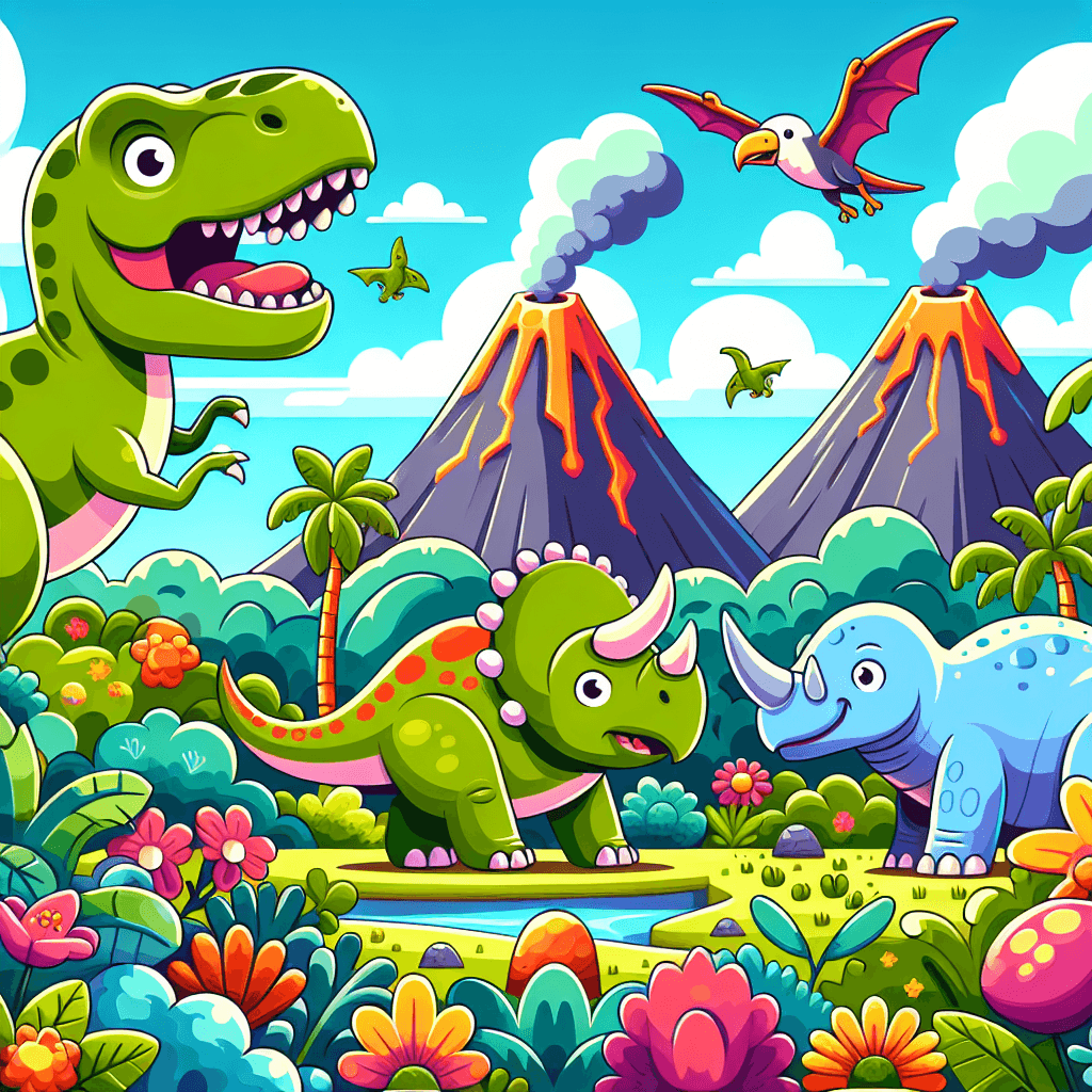Colorful Dinosaurs Paint By Color