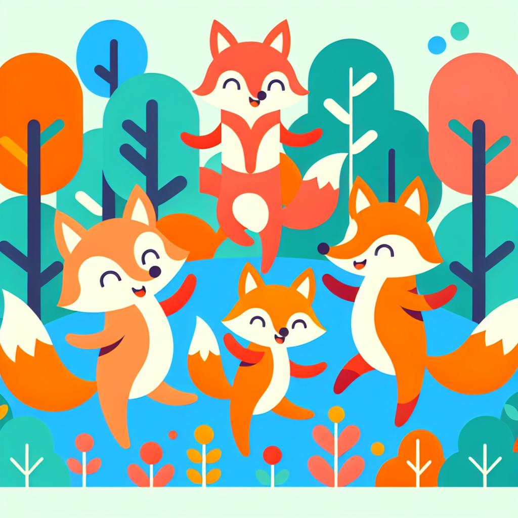Fox's Forest Festival Paint By Numbers Art