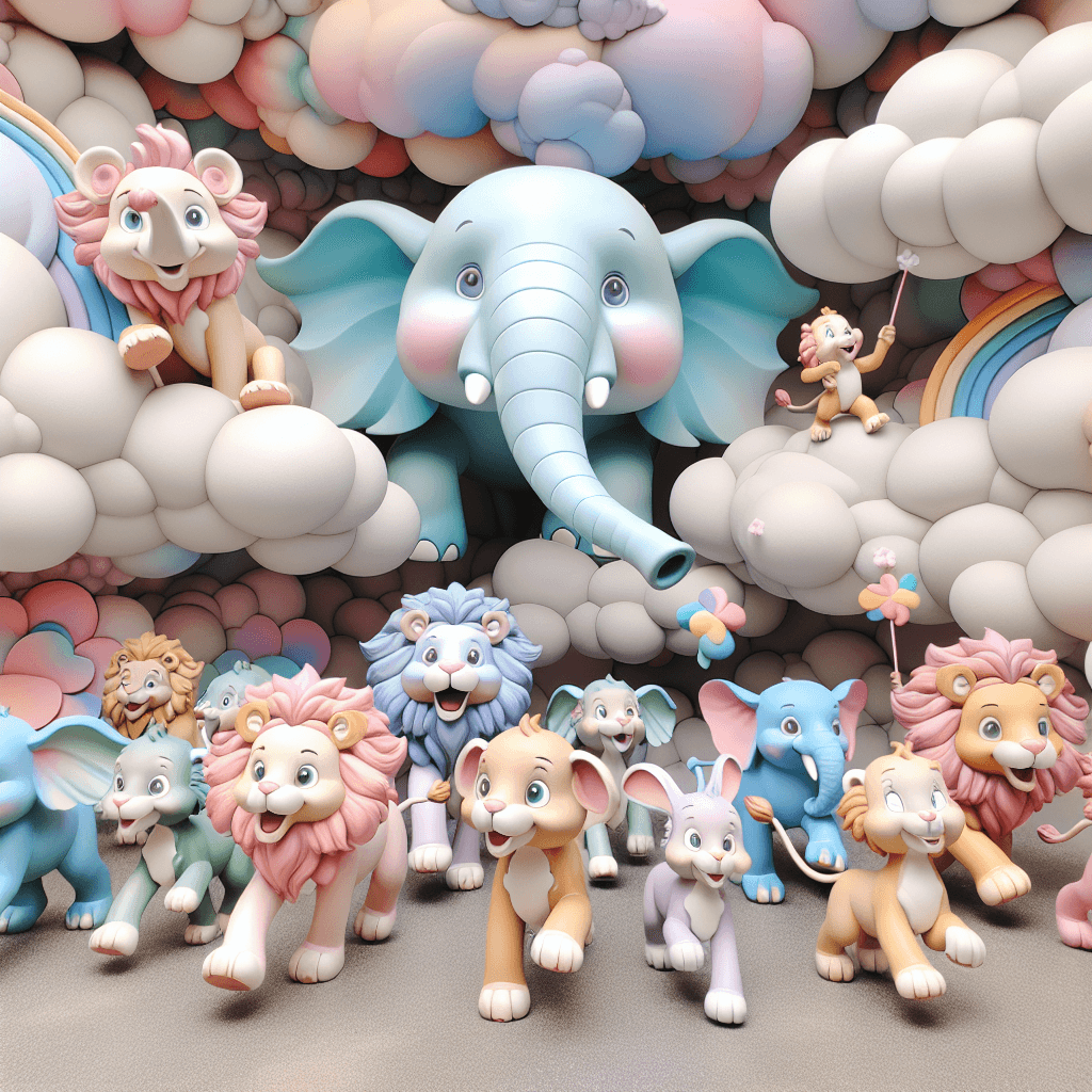 Pastel Animal Parade Number Painting