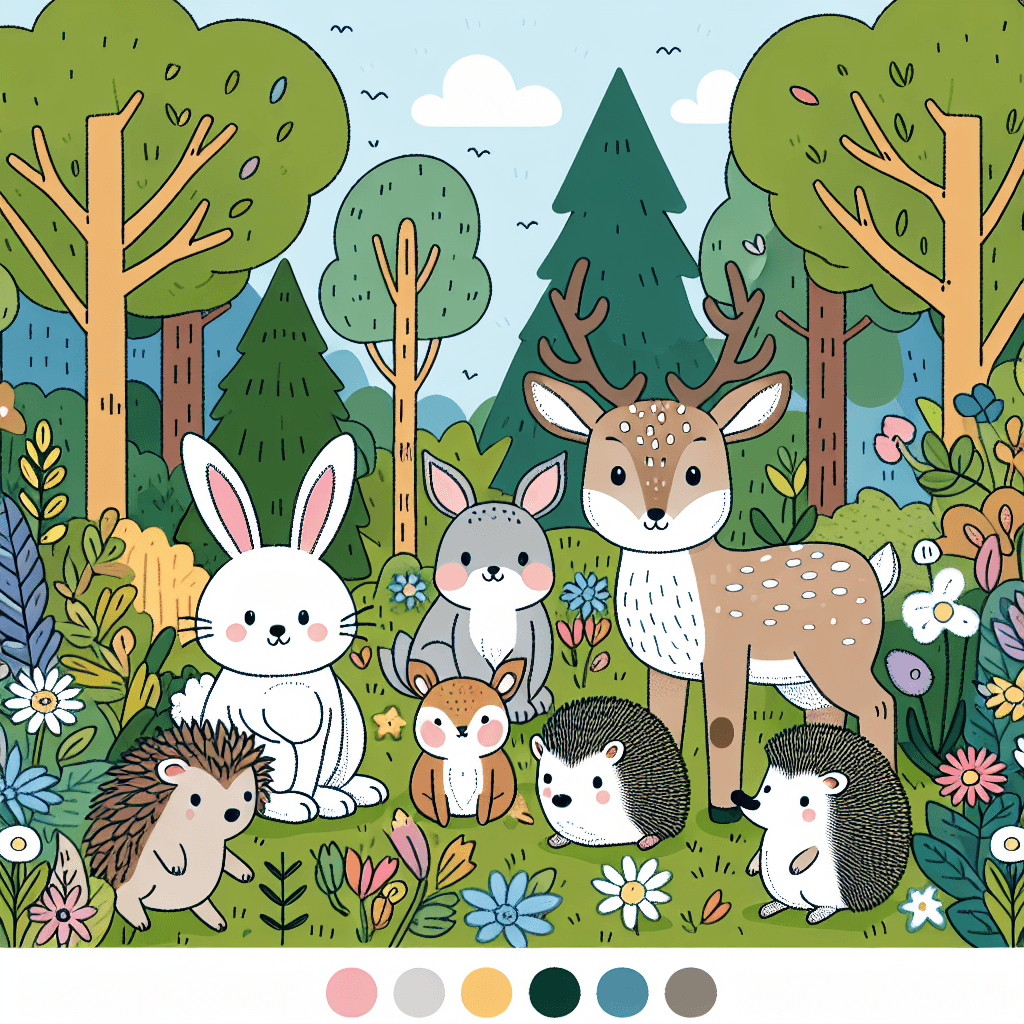 Fairytale Woodland Friends Paint By Color