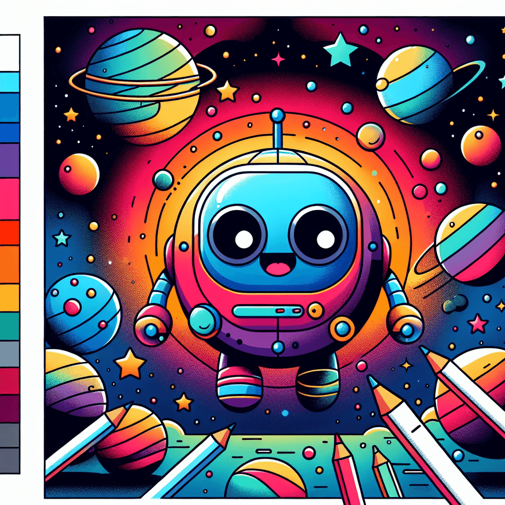 Space Explorer Robot Numbered Painting Kits