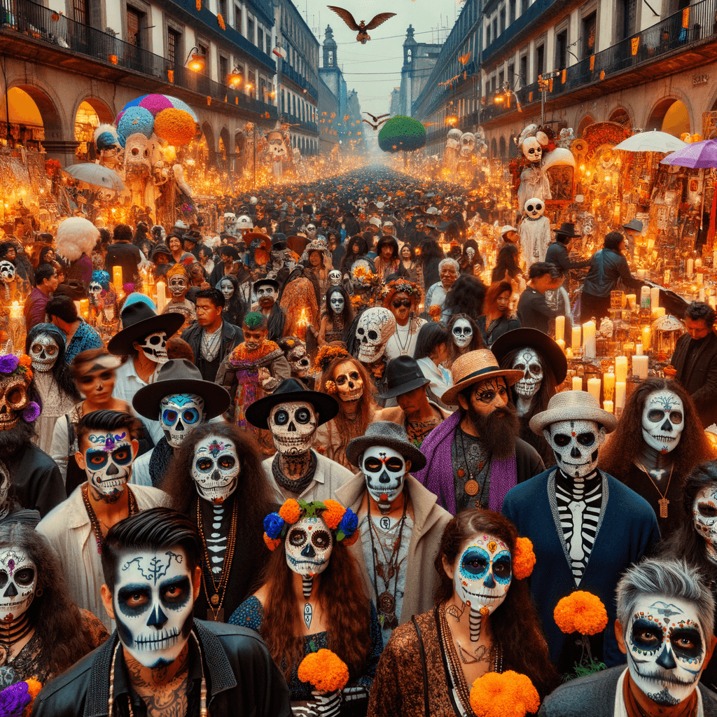 Día De Los Muertos - Mexico City, Mexico Painting By Numbers Kit