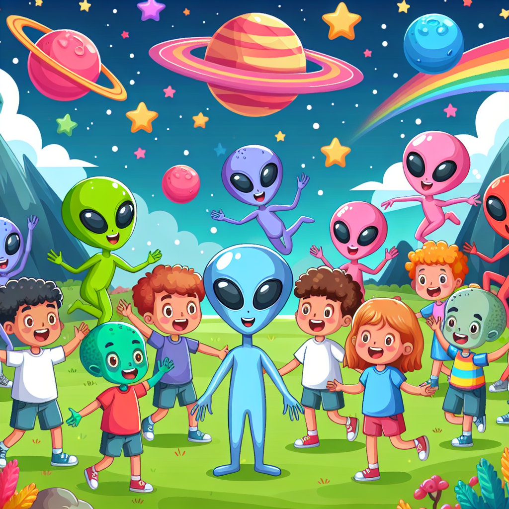 The Friendly Alien Encounter Painting Number Kit