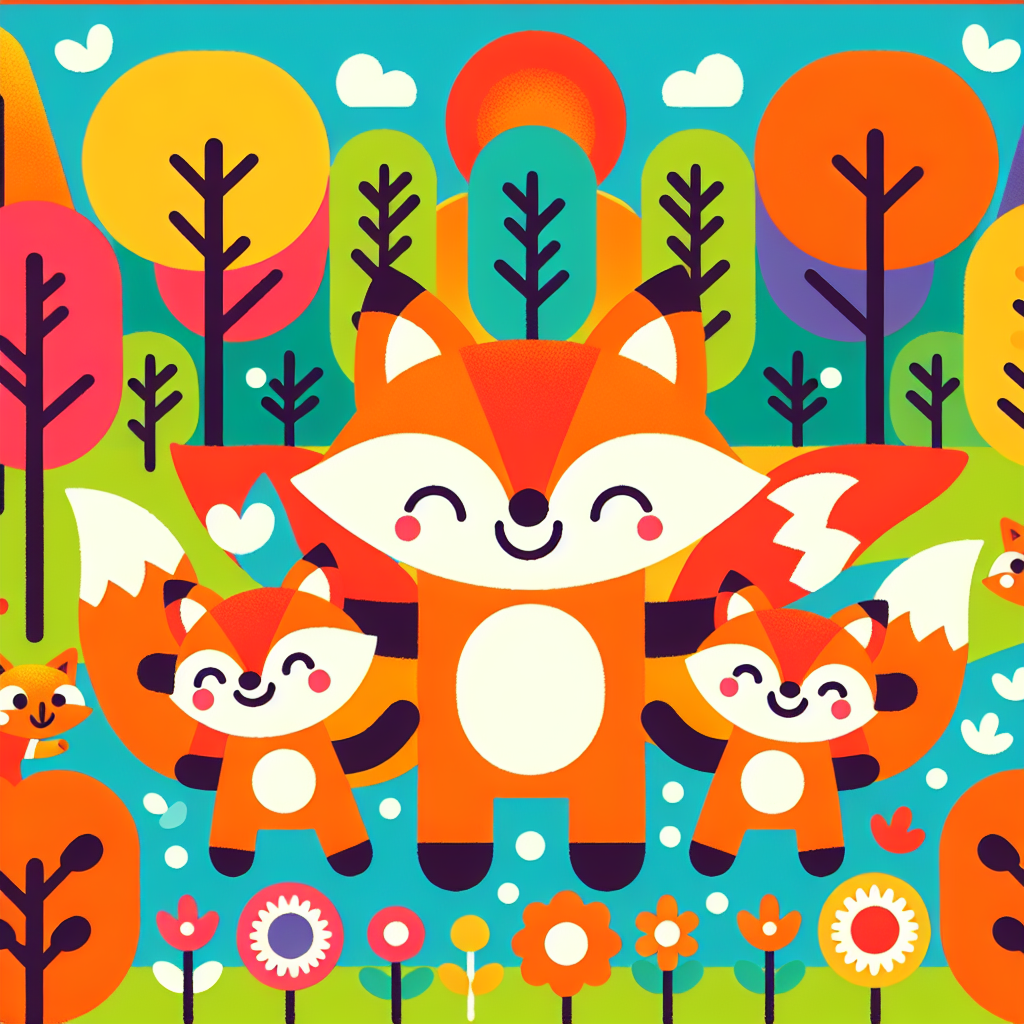 Fun Fox Family DIY Paint By Numbers