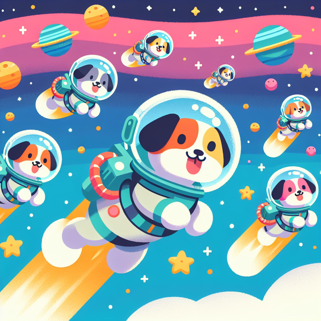 Space Adventure Dogs Paint By Color