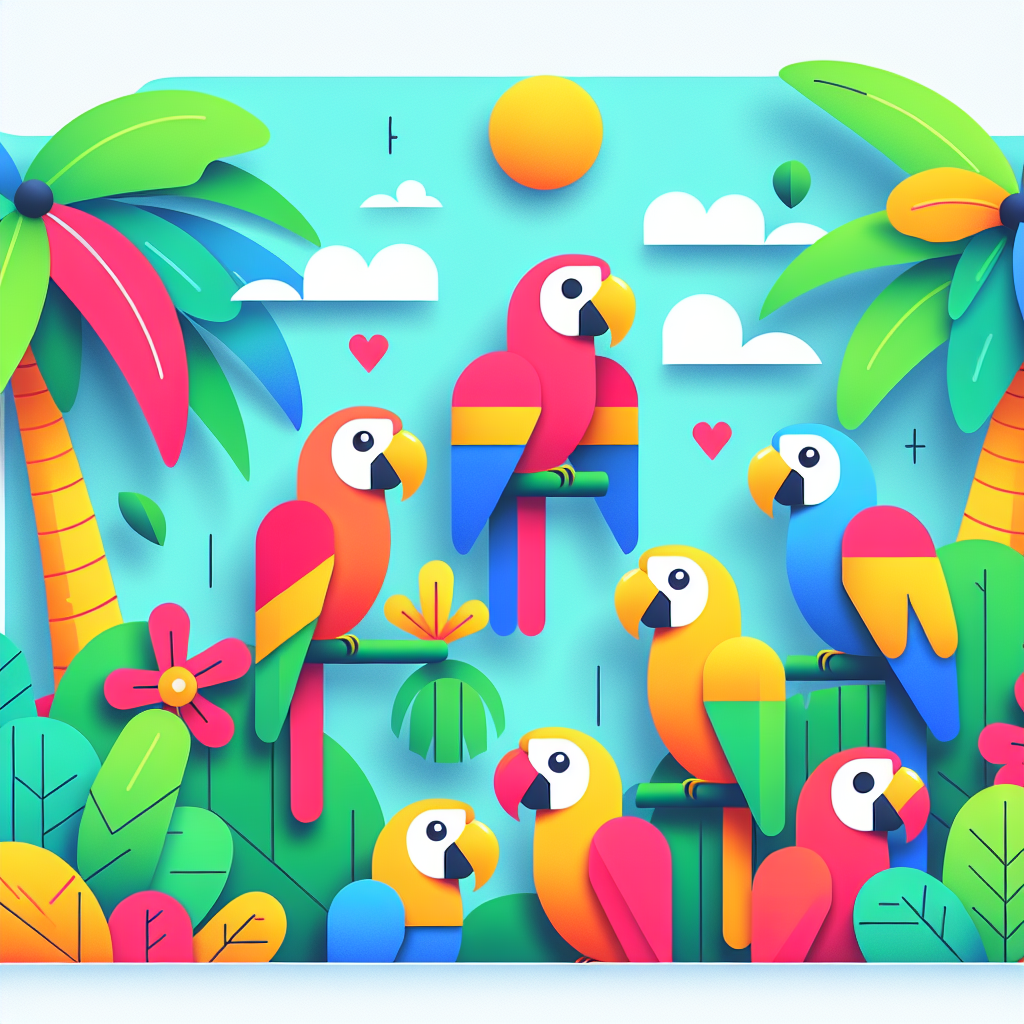 Parrot Paradise Party Paint By Numbers Art