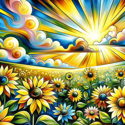 Sunflower Meadow Joy Paint By Numbers