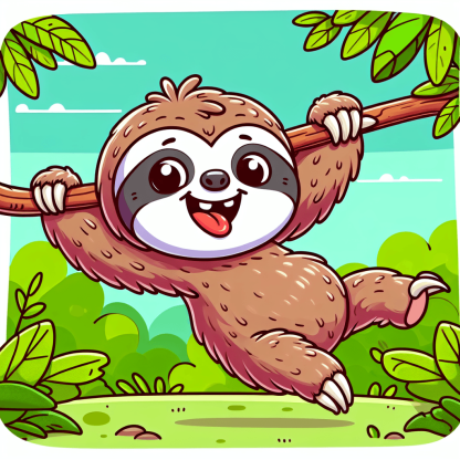 Silly Dancing Sloth Paint By Numbers Kits