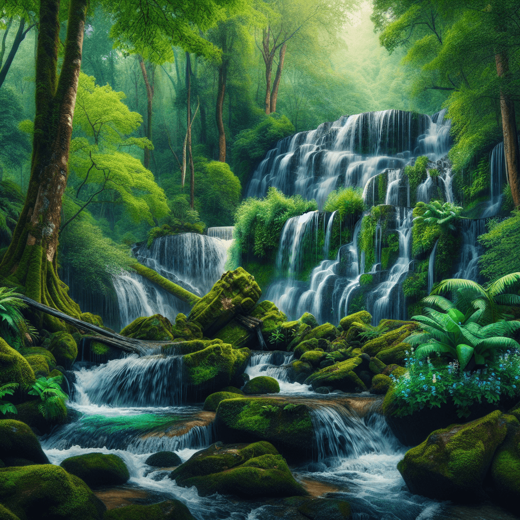 Breathtaking Forest Waterfall Painting By Numbers Kit