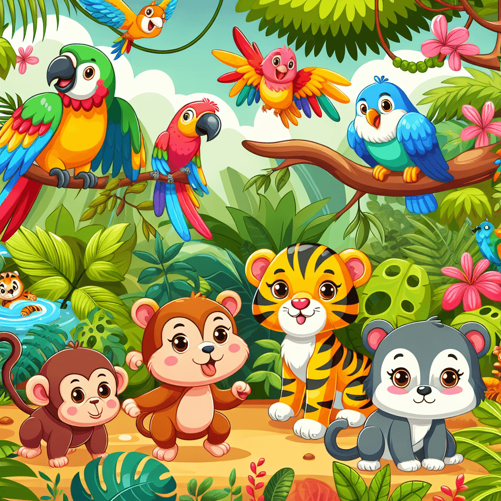 Lively Jungle Painting By Numbers Kit