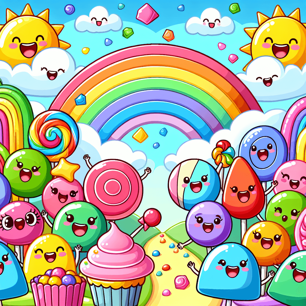 Bubbly Candy World Numbered Painting Kits