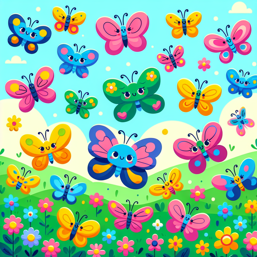 Rainbow Butterfly Parade Paint By Numbers